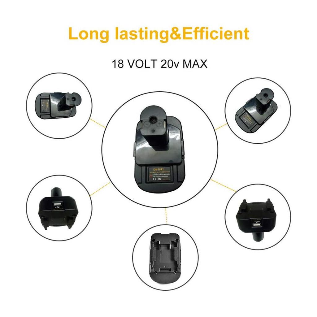 DM18RL MT20RNL BPS18RL Compatible with DeWalt, Milwaukee, Ryobi, Makita
