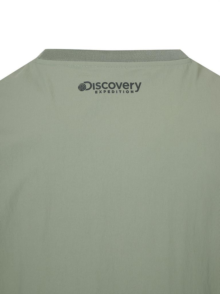 DISCOVERY EXPEDITION Freshvent Woven Men'S Multi-Pocket Short Sleeve T-Shirt (L/Khaki)