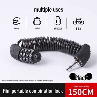Cadenas à combinaison rétractable pour vélos et motos - Chaîne portable antivol