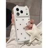 Girl powder is suitable for contrasting color polka dots Apple 17promax mobile phone case cat ears 14PM with lanyard iPhone16