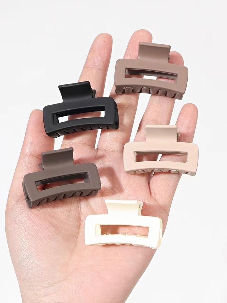 5er Pack Krallenklemmen Haarspangen für Frauen Mädchen Mittel Rechteckig 1,5 Zoll Kleine Haarspangen für Dünnes oder Mitteldickes Haar