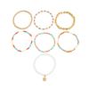 European and American Bracelets, Bohemian Starfish Pendant Bracelets, Dopamine Rice Beads Stacked Suit Jewelry Women