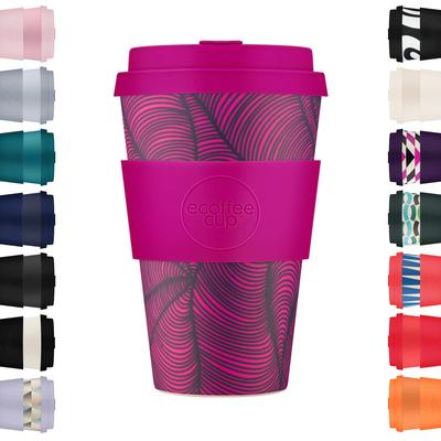 Ecoffee Cup, Wiederverwendbar, Umweltfreundlich, 400ml, mit Untertasse, 814 009