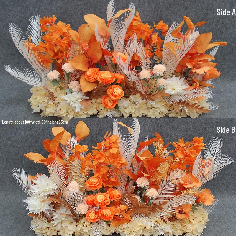 Wedding Aisle Blue Artificial Flower Row Decoration