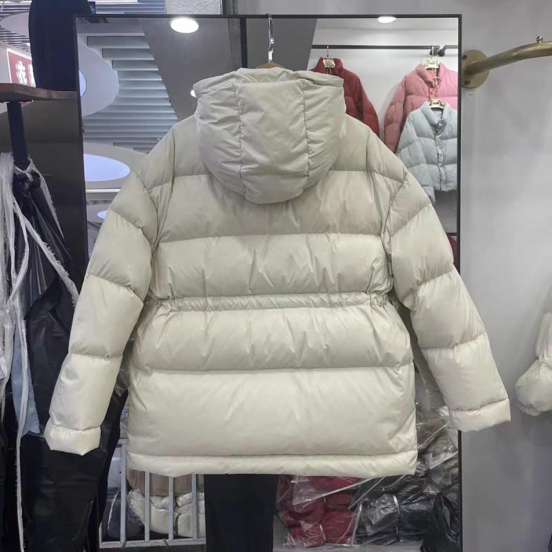 Womens Puffer Coat 2025 Winter Mid-Length Hooded Slim Fit Down Jacket Coffee Olive Black