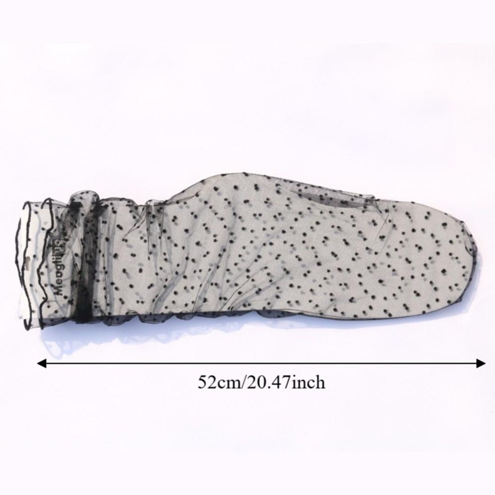 Thin Version Breathable Polka Dot Mesh Socks Transparent JK Mid Tube Socks Summer Sweet Stacked Stockings Student