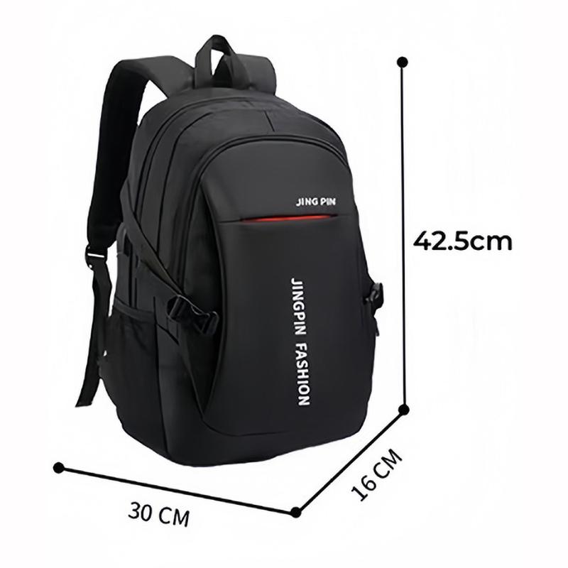 

Мужской рюкзак большой вместимости для старшей школы, колледжа, универсальная дорожная сумка для ноутбука, разнообразная молния small size чёрный