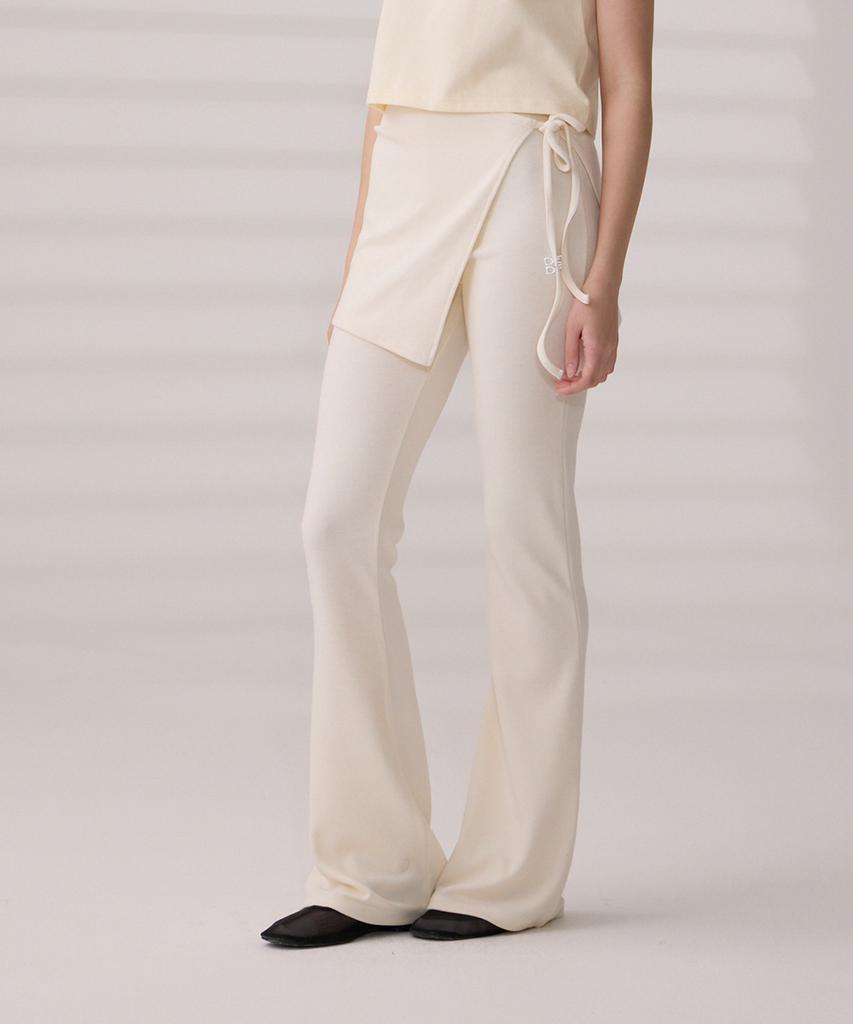 Dangled Drop Dgdp Layered Wrap Skirt Ivory