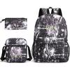 Zaino Katseye con Stampa K-Pop Borsa a Spalla Astuccio Set da 3 Pezzi Set Multifunzionale per Scuola e Viaggio