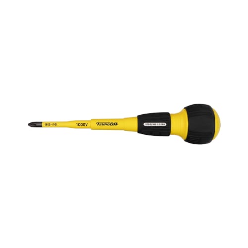 TSUNODA Insulated Screwdriver, Slim Shaft, 2x100mm, SZD-P2100
