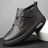 Mens Winter Warm Thickened Leather Martin Boots
