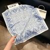 Lao Qian Feng Coffee Color Cashew Nut Silk Scarf Headscarf Versatile Neck Square Scarf Premium Sense Female Foreign Style Decorative Scarf Scarf