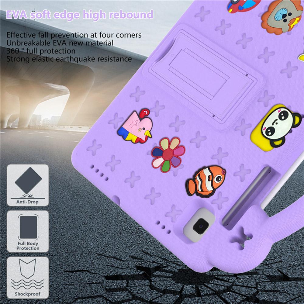 Cartoon Kids Case for Samsung Galaxy Tab S7 S8 S9 S11 A9 A11 Plus S6 A7 S10 Lite Tablet Cover Shockproof Strap With A Bracket