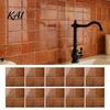 Oil Proof Heat Resistant Stove Decals Square Checkered Wall Tiles Stickers, Self Adhesive Retro PET Panels, Removable DIY Home Decor Wallpaper