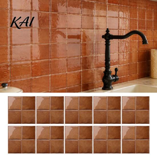 Oil Proof Heat Resistant Stove Decals Square Checkered Wall Tiles Stickers, Self Adhesive Retro PET Panels, Removable DIY Home Decor Wallpaper