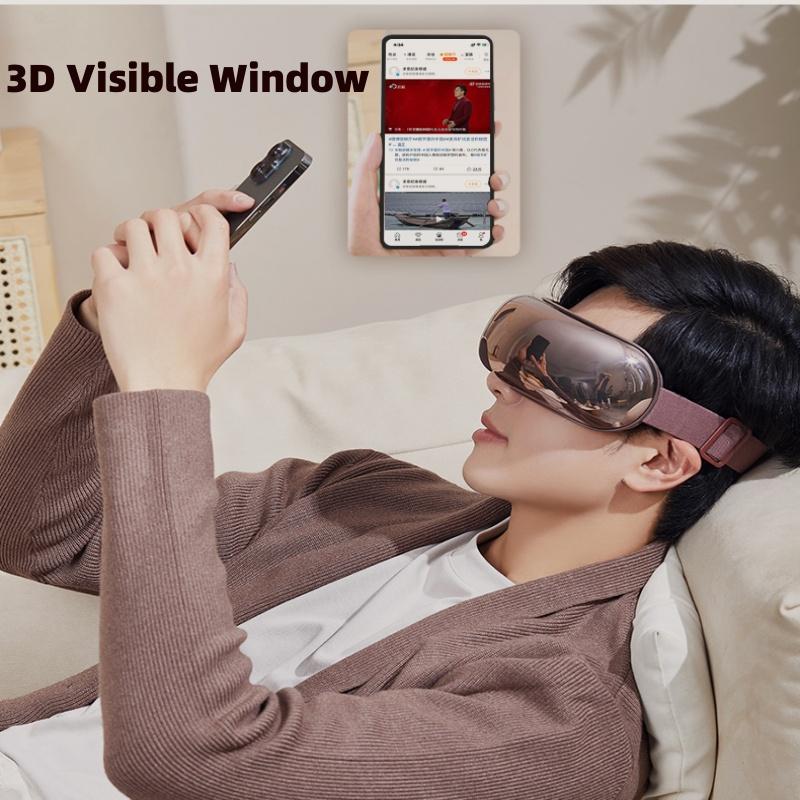 JKR English Visual Eye Massager with Air Pressure Heat Compress Bluetooth Music Eye Protection Device for Comfortable Relaxation