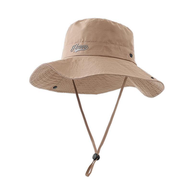 Spring and Summer Hat Men's Outdoor Sports Fishing Hiking Mountain Hat High Quality Windproof Solid Color Versatile Sunshade Bucket Hat