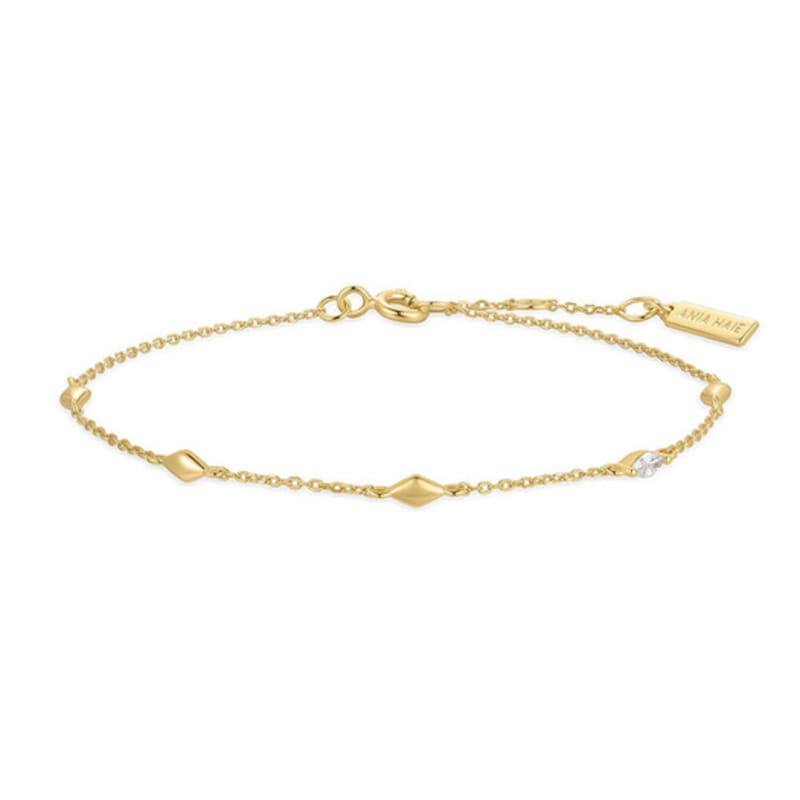 

ANIA HAIE [Released on October 17th] Gold Multi-Diamond Shape Station 925 Silver Bracelet B066-03G single type