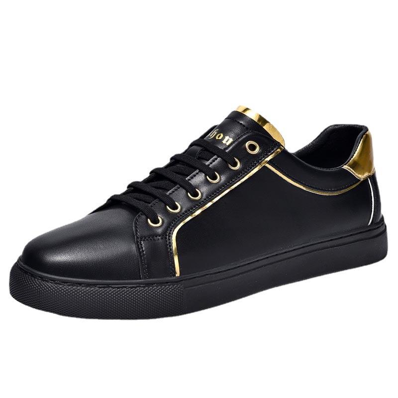 New board shoes men's spring casual Korean version of trendy leather shoes men's simple and versatile European station little white men's shoes
