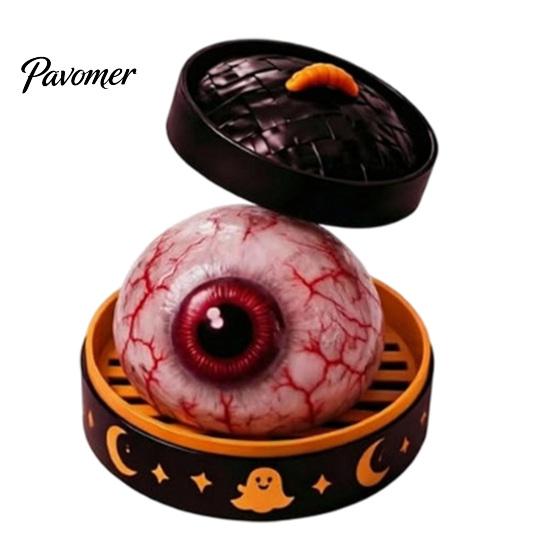 Skeleton Dumpling Toy 1/5/6Pcs Halloween Squeezing with Steamer, Pumpkin Ghost Eyeball Bun Stress Relief for Kids Adults, Party Favors