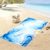 Abstract Blue Waves Pattern Design Beach towel quick-drying for travel outdoor sports jogging beach and swimming