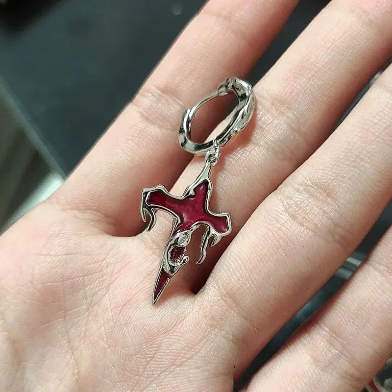 Cross Gothic Punk Earrings: Women's Hip Hop Fashion Hooks & Pendants - Halloween Jewelry, Hot Selling.