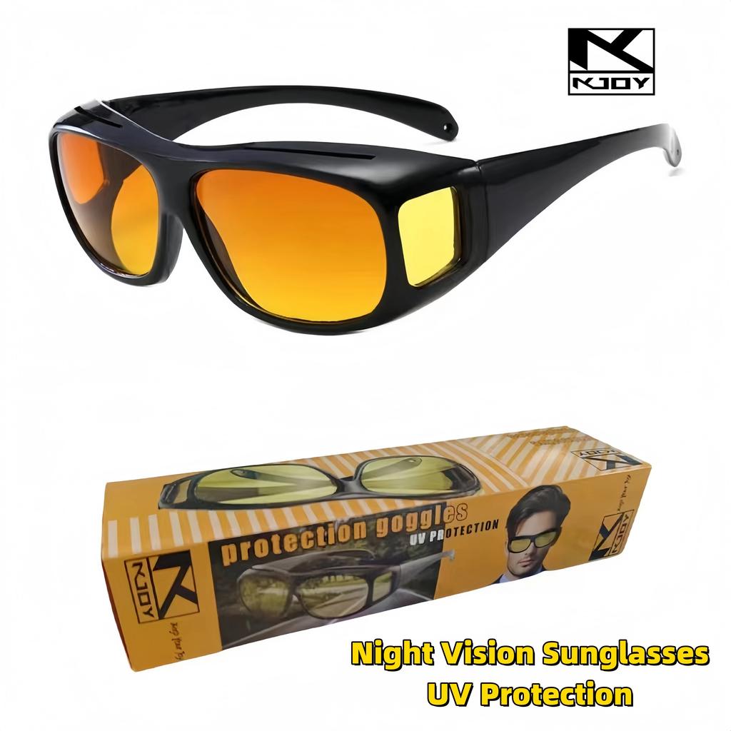 KJOY Brand Night Vision Sunglasses Car Night Driving Glasses Driver Goggles Unisex Sun Glasses UV Protection Sunglasses