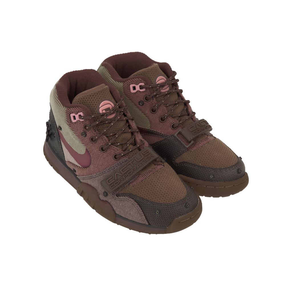 Travis Scott X Nike Air Trainer 1 SP Chocolate Unisex Sneakers Brown Light-Chocolate Rust-Pink DR7515-200