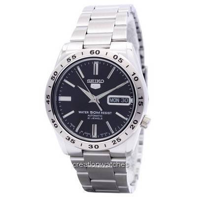 Восстановленные мужские часы Seiko 5 Automatic 21 Jewels Сделано в Японии SNKE01 SNKE01J1 SNKE01J чёрный