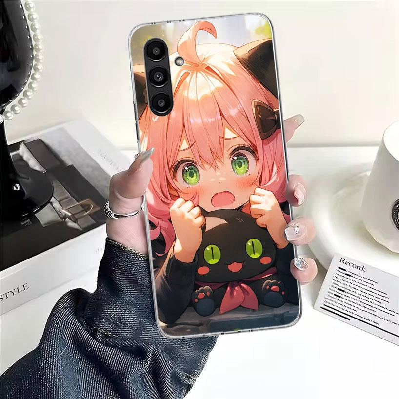 S-Spy Family Anya Phone Case For Samsung Galaxy A13 A14 A15 A16 A17 A53 A54 A55 A56 A57 A33 A34 A35 A36 A37 A23 A24 A25 A26 Gala
