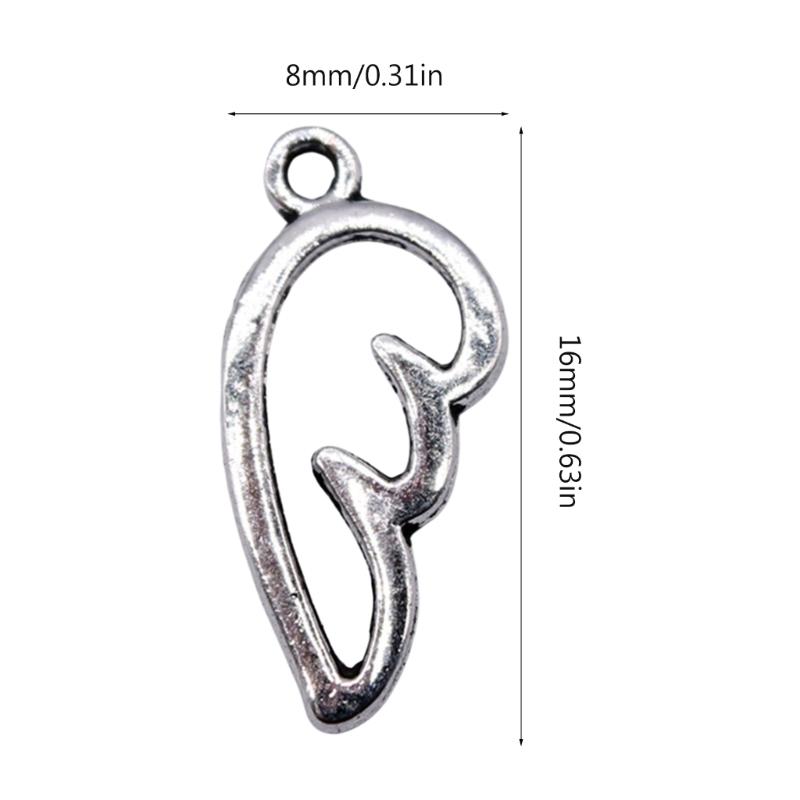 Lot de 80 Pendentifs en Forme d'Aile d'Ange pour Artisanat, Apprêts de Bijouterie, Breloque en Alliage, DIY Colliers Bracelets Accessoires