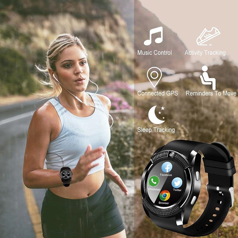Wireless Smart Watch Bluetooth Reminder Monitor Anti-lost Camera for IOS Android