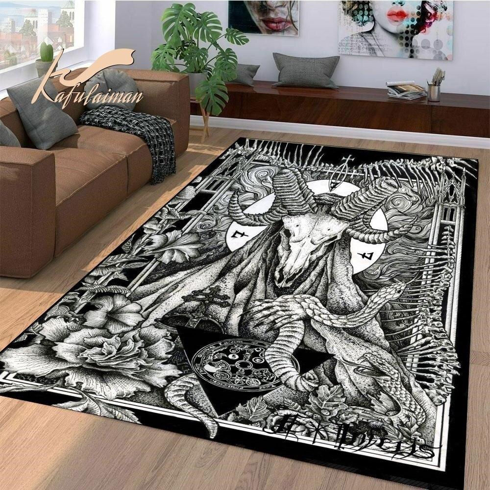 Satan Devil lebka věštění koberec Halloween Satan dekorativní koberec koupelna koberec ložnice velké koberce do obývacího pokoje