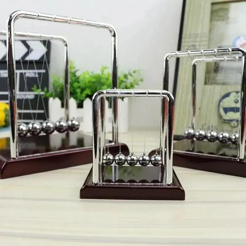1 Pcs Desk Table Decor Metal Pendulum Ball Steel Balance Ball Newton Ball Physics Science Pendulum Newton's Cradle