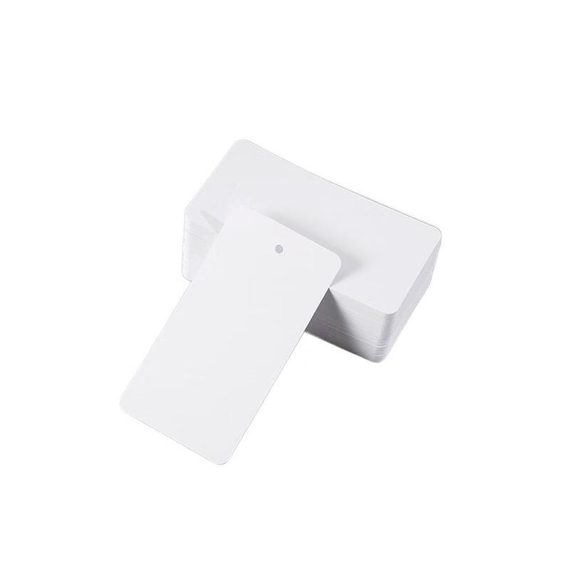 Rectangular White PVC Blank Tags (200 Sheets)