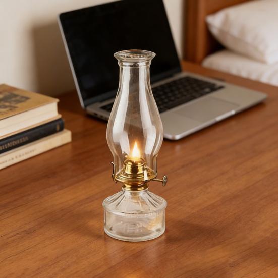 Oil Lamp Shade Replacement Vintage Glass Shade for Stable Flame And Oxygen Flow Traditional Oil Lamp Parts Home Decor Lighting