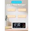 Electronic Alarm Clock Color Screen Built in Timer Temperature Date Display 12 24 Hour Digital Alarm Clock