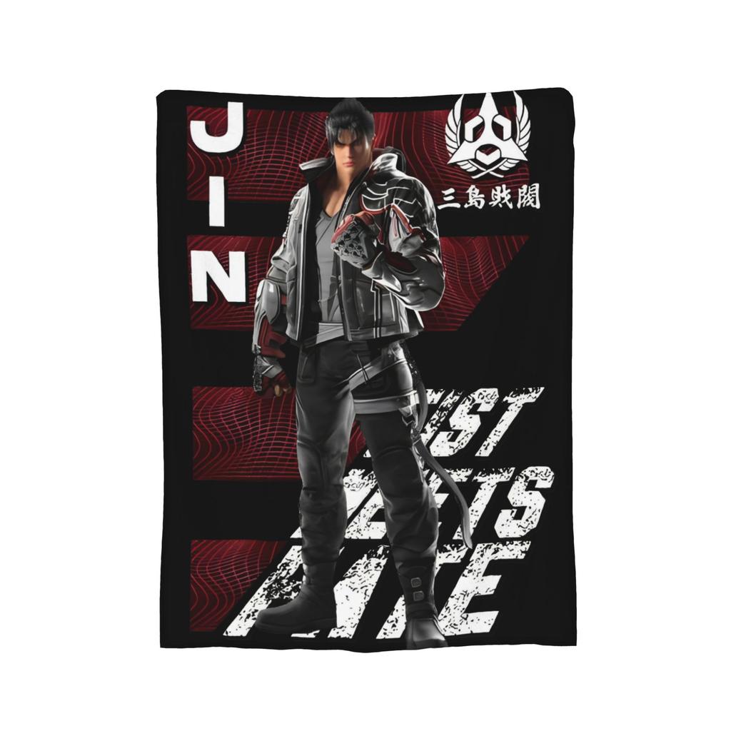 Panda Tekken 8 Gaming Blanket  Flannel Novelty Breathable Throw Blankets for Bedspread Autumn/Winter,