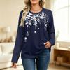 Women's Printed Colorblock Raglan Sleeve Neck Long Sleeve Sweatshirt