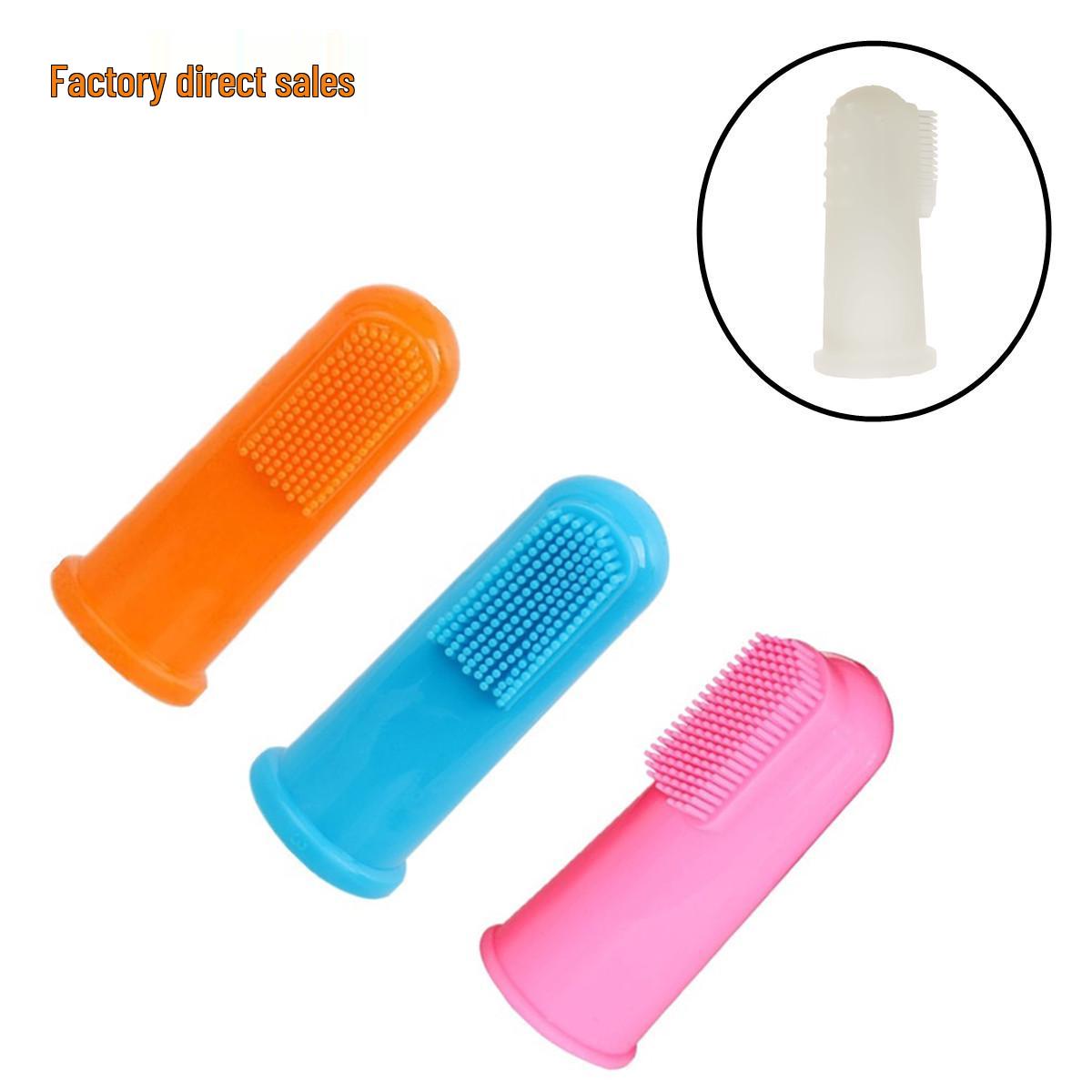 

Silicone Finger Toothbrush for Pet Dental Care No Packaging прозрачный