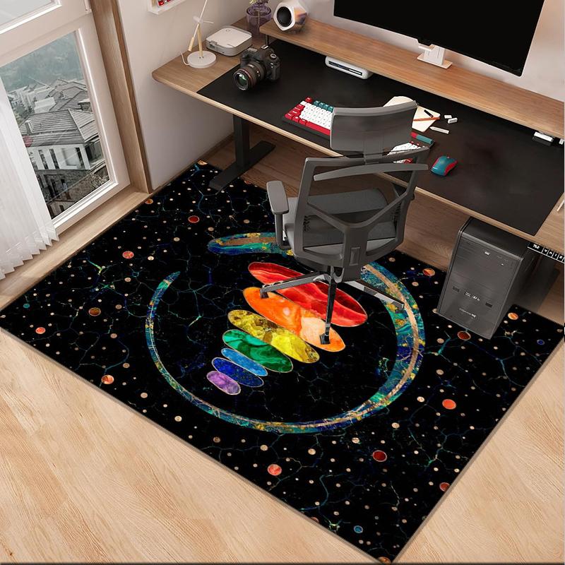 Chakra Balance Meditation Office Rug Chair Mat, Entryway Carpet, Suitable for Front Door, Bedroom, Living Room, Desk, Holiday Gift