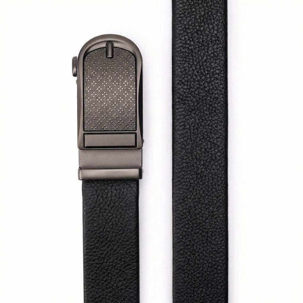 Men's Genuine Leather Automatic Buckle Belt - High-End Business & Casual Style