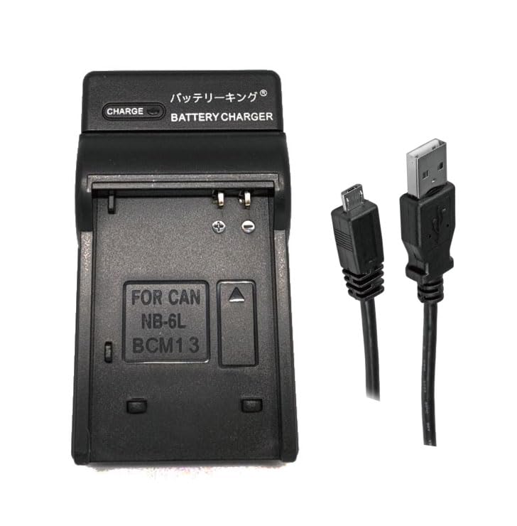 

King Canon Rapid Charger with USB Compatible with NB6L NB-6LH/NB-6L Cable,