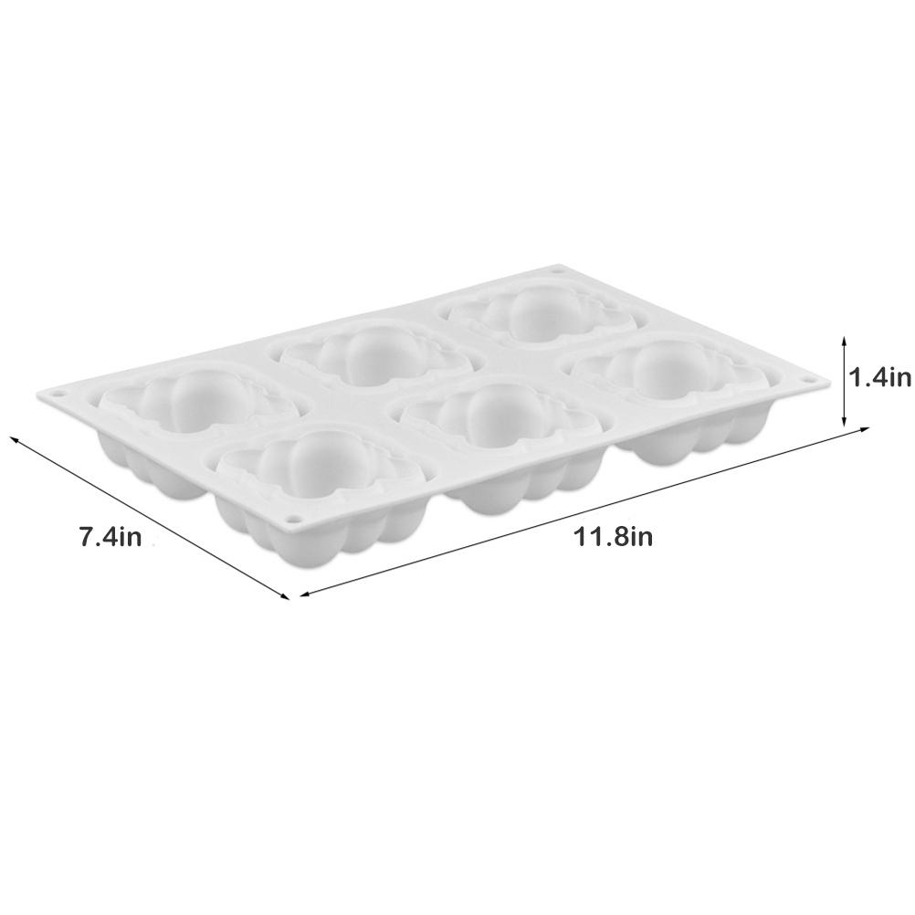 6 Cavities 3D Cloud Cake Mold Silicone Mousse Molds Bubble Molds for Baking