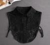 Fashion White Fake Collar Women Detachable Collars Black Woman False Collar Lace Removable Half Shirts Tie Top Collars Decor