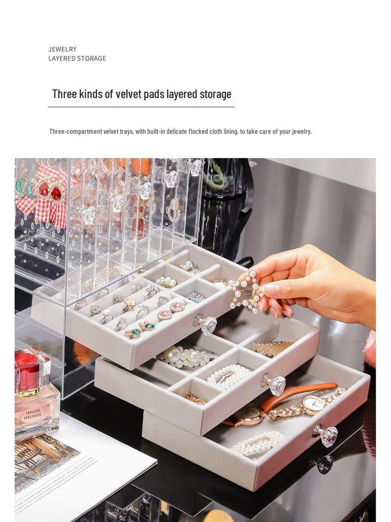 In Stock: Transparent Earring & Hair Accessory Storage Display Box