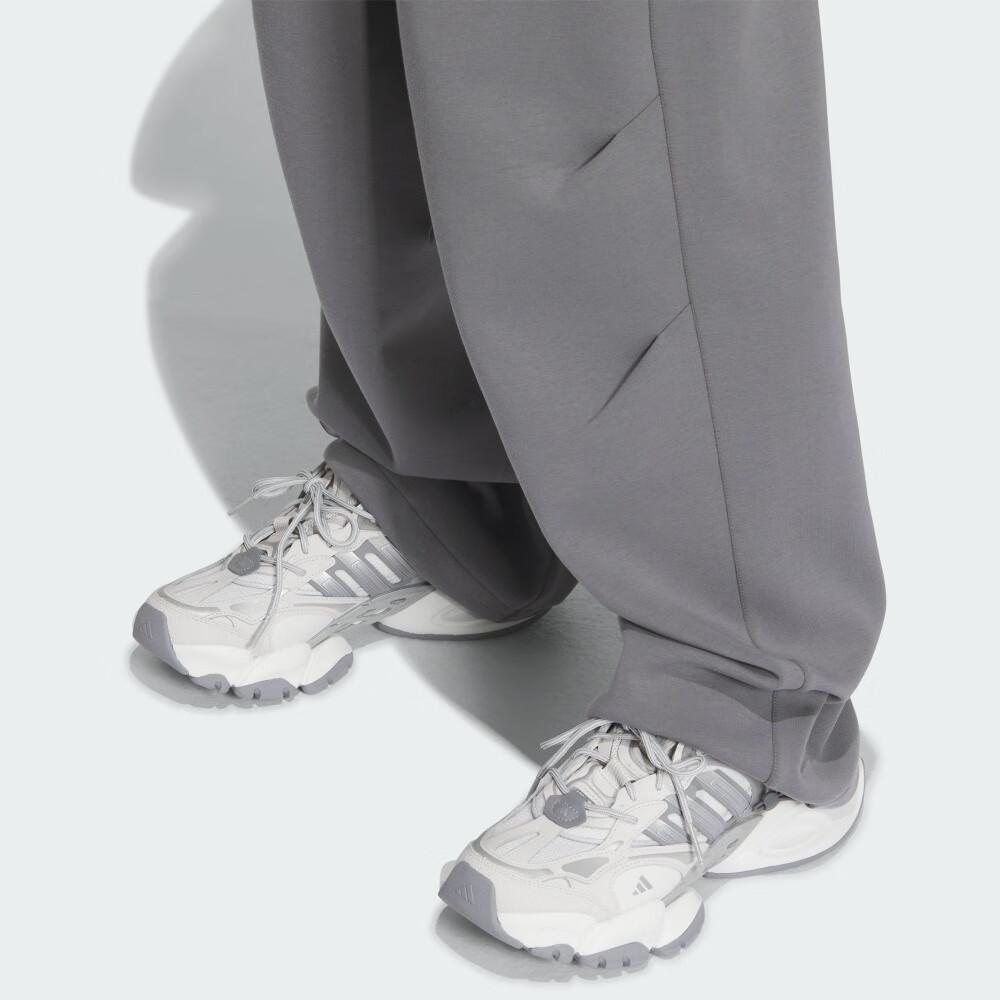 New Adidas Knitted Sports Pants Women's Gray JM4266