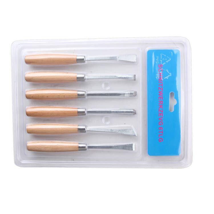 6-Piece Wood Carving Knife Set - Includes Trimming Knife, Carving Tools, and Woodworking Chisels