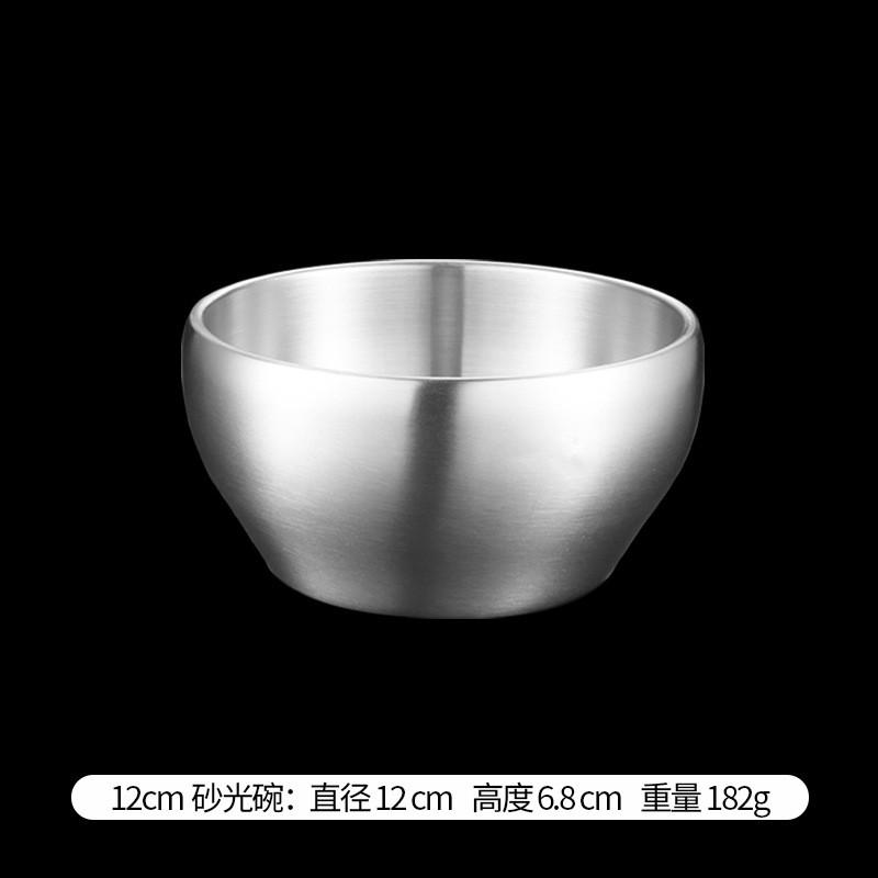 

Двухслойная утолщенная миска из нержавеющей стали 304 для риса для детей, миски для лапши, супа, салата, контейнера для еды, кухонная утварь