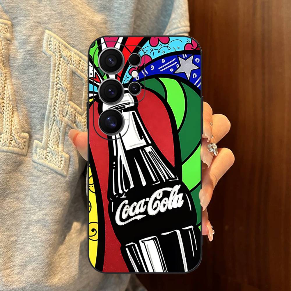 Hot C-Coca Drinks C-Cola Phone Case For Samsung S 24 Fe 25 Ultra Plus 20 Lite 21 30 22 23 24 22 Ultra 5G Fundas